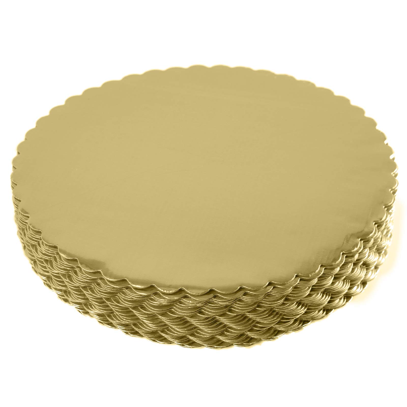 Photo 1 of [15pcs] 12" Gold Cakeboard Round,Disposable Cake Circle Base Boards Cake Plate Round Coated Circle Cakeboard Base 12inch,Pack of 15