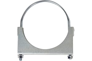 ROADFORMER 4 inch U Bolt Clamp Muffler Exhaust Clamp Saddle Style Heavy duty - Zinc Plated