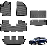 TTX LIGHTING Floor Mats Compatible with Toyota Highlander 2008-2013 (Non-Hybird): TPE All Weather Floor Liner Highlander 1st 2nd 3th Row Cargo Mat Back Seat Cover Protector Full Sets - Only 7 Seat