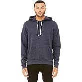 Bella Canvas Unisex Poly-Cotton Fleece Pullover Hoodie - Heather Navy - L - (Style # 3719 - Original Label)