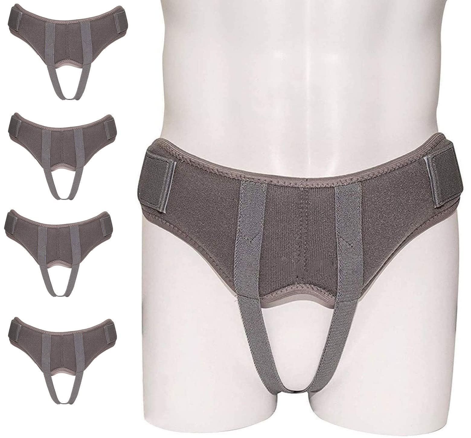 SOLACE CARE Inguinal Hernia Support Truss Belt 4PCS(2PAIR) | Abdominal Hernia Pants Removable Pressure Pads | Reduce Overstrain & Exertion | Post & Pre Surgery Hernia Belt NHS Brace (Medium)