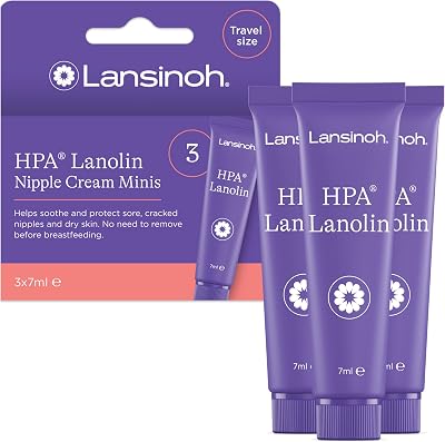Lansinoh Nipple Cream 3 x 7ml Lanolin 100% Natural Hypoallergenic