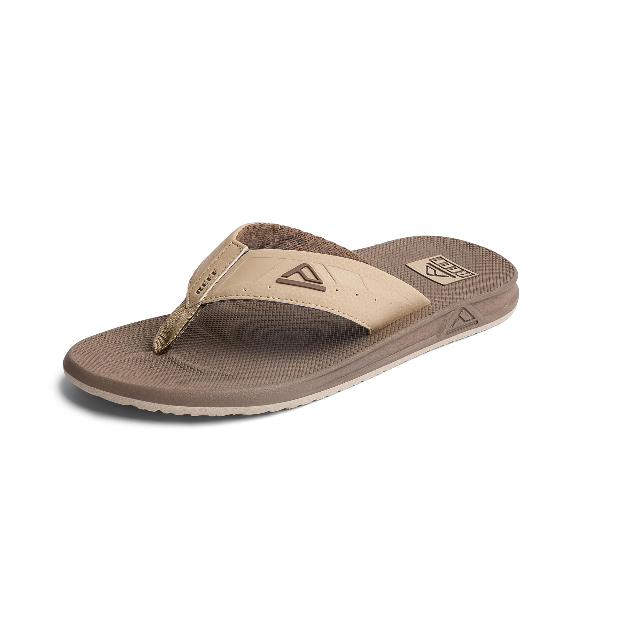 Reef Phantoms Mens Beach Flip Flop, Water Friendly, Soft and Supportive Molded Footbed, Tan/Tan, 6 Image Reef Phantoms Mens Beach Flip Flop, Water Friendly, Soft and Supportive Molded Footbed, Tan/Tan, 6 Image