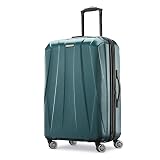 Samsonite Centric 2 Hardside Expandable Luggage with Spinner Wheels, Emerald Green, Checked-Medium 24-Inch