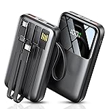 Portable Charger with Built in Cable, 15000mAh