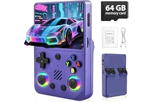 Colourbing RG36PRO Retro Video Game Console - Open Source System,3.5"IPS Screen,64G TF card,3000mAh Battery,Support 30,000+ Classic Retro Video Games for Teen or Partner - Gift for Christmas - Purple