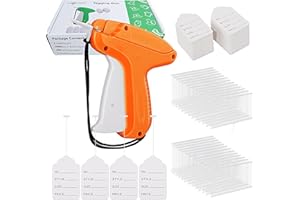 SMOOCREEK Tagging Gun for Clothing,Tag Attacher Gun for Clothing Kit with 6 Needles & 1000pcs Barbs Fasteners & 200 Clothing Labels,Tag Gun for Clothes,Garment Tagging Gun for Garage Yard Sale