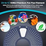 SUNLU PLA Plus Filament 1.75mm Black Toughness 1KG Spool Dimensional Accuracy view 5