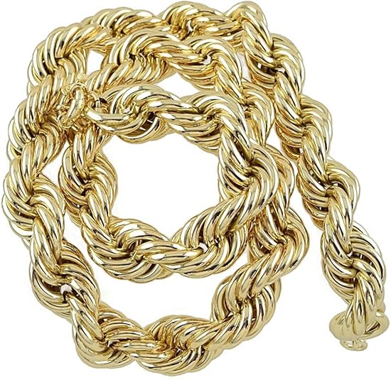 Bling Cartel Heavy 25mm Gold Plated Mens Hollow Thick Rope
