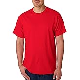 Fashion Gildan G5000 Short Sleeve Tee Red 4X-Large