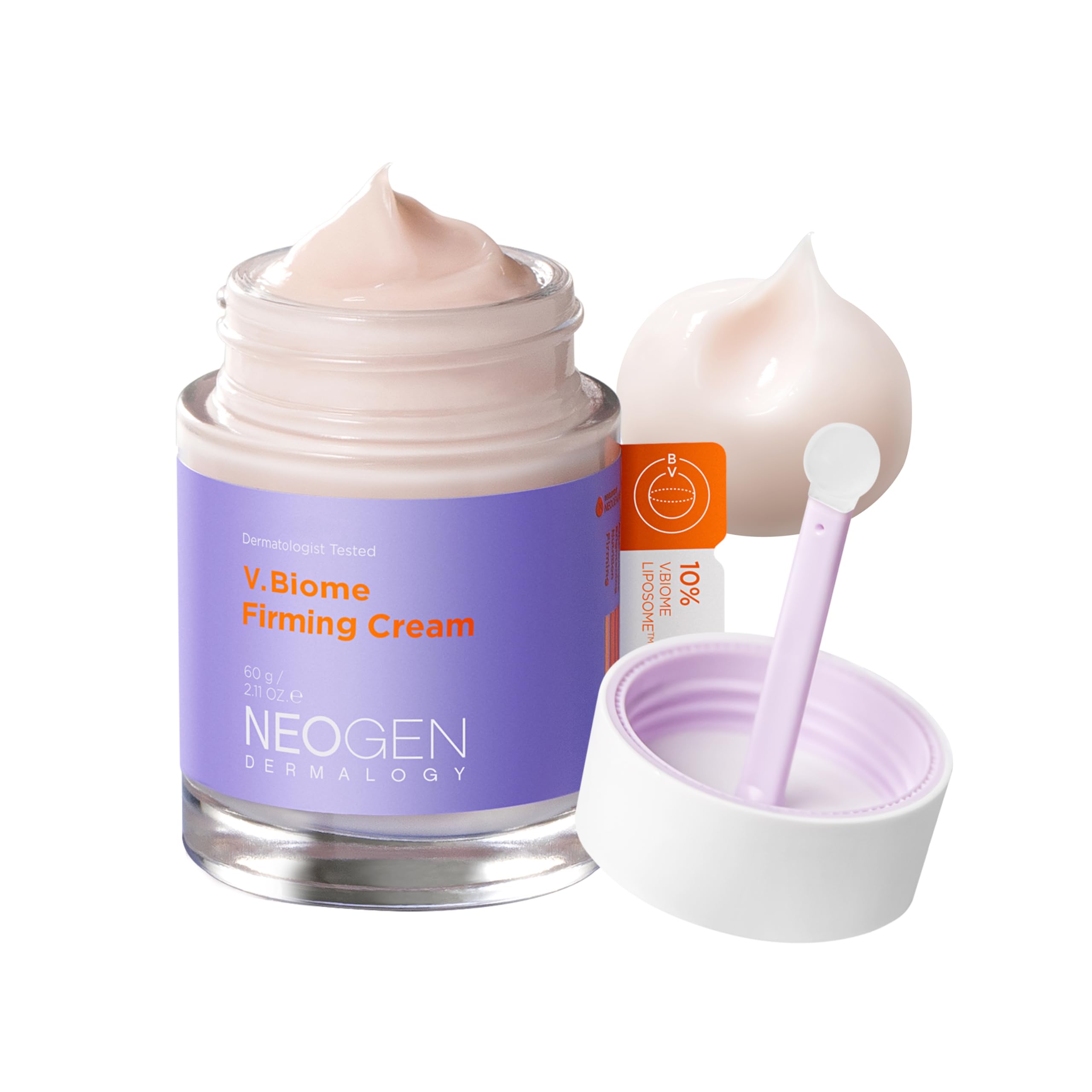 Photo 1 of NEOGEN V.Biome Firming Cream 2.11 oz (60 g) - Nourishing & Firming Cream with Peptides & Vitamins Massages skin with Globe Applicator - Korean Skin Care