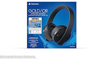 PlayStation 4 Gold Wireless Headset - Jet Black Fortnite Bundle