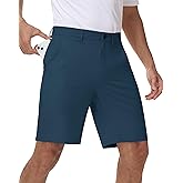 JWM Mens 9 Inch Stretch Lightweight Golf Shorts Navy