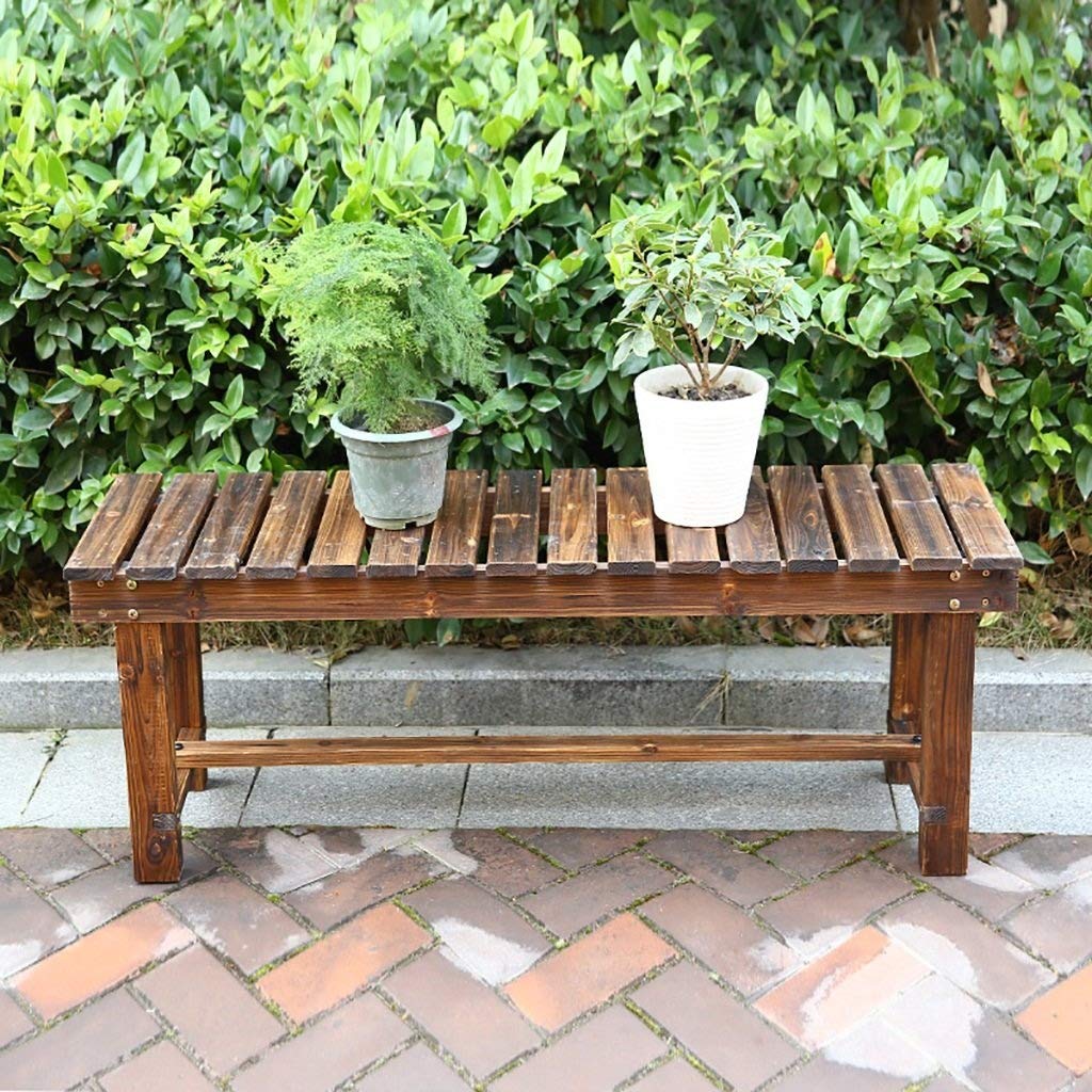 Soporte De Flores Banco De Madera Maciza Patio Salón Balcón De ...