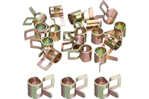 MECCANIXITY ID 5.5mm 1/4inch Fuel Line Hose Clips, Pipe Clamps, Spring Hose Clamp,Low Pressure Air Clamp, Water Pipe Air Tube