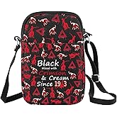 CHOORO Sorority Sling Bag black Mixed With Crimson Crossbody Bag Red Sorority Gift