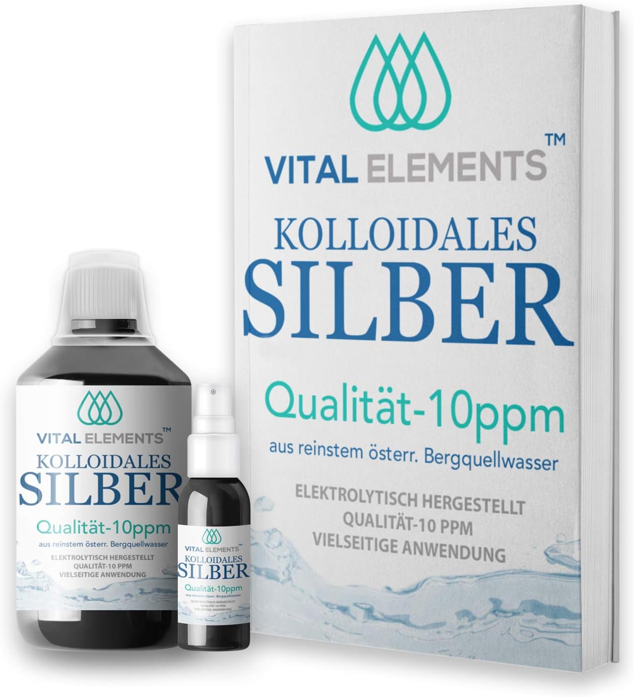 EINFÜHRUNGSANGEBOT VITAL ELEMENTS® 300ML Kolloidales Silber 10 PPM