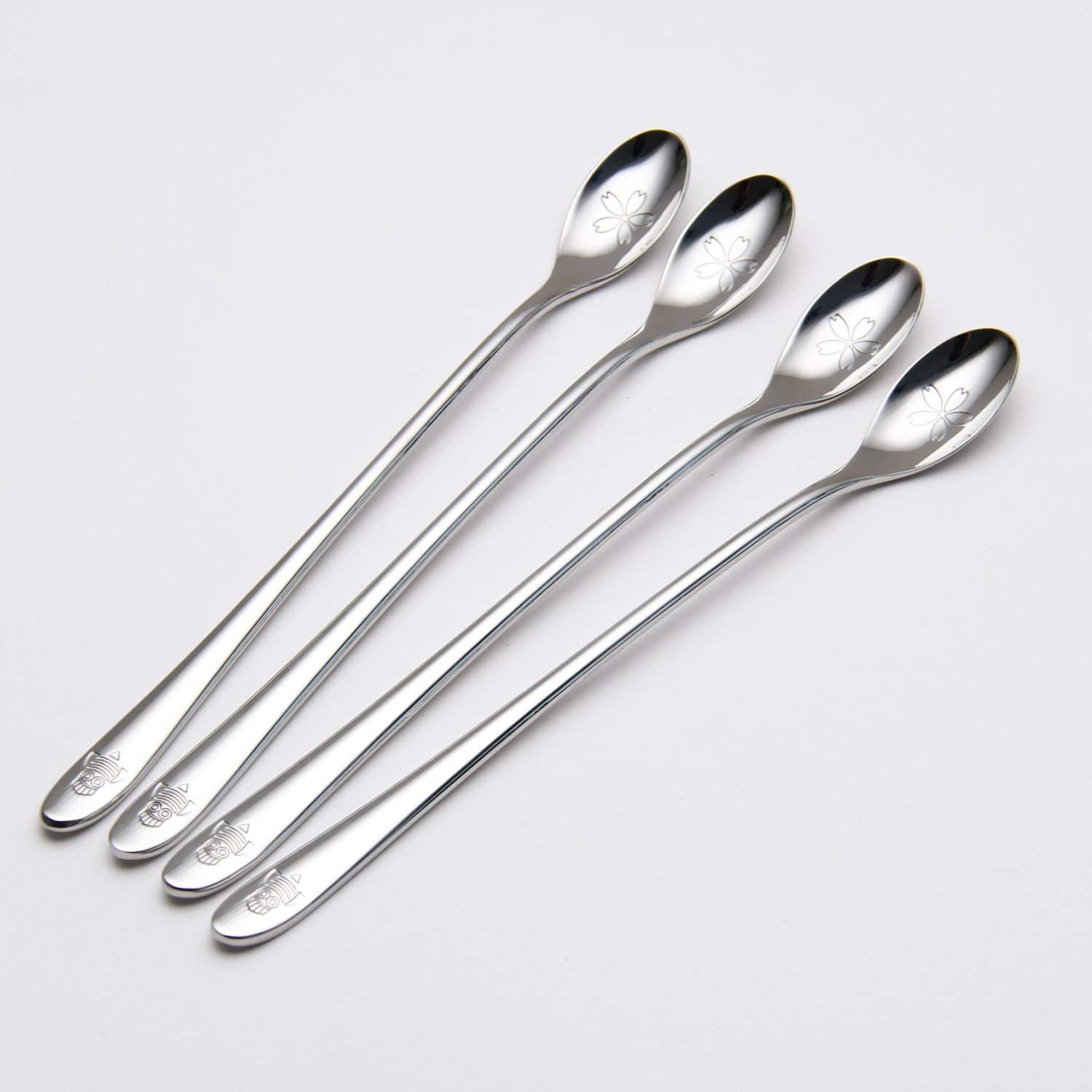 Stainless Steel Cocktail Spoons Set of 4 HISSF 8.27Inch Long Handle