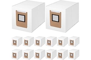 EOVWAEO 14 Pack Dust Bags Replacement for Eufy E25 Omni / E28 Omni Vacuum Robot All in One Cleaning Station, 3L Large Capacity Auto Seal Replacement Bag Vacuum Station Accessories