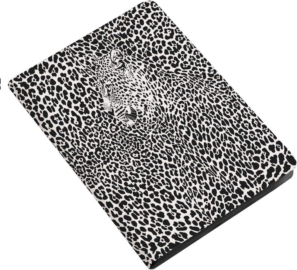 Abstract Home Decor Slim Stand Hard Back Shell Protective Smart Cover Case for iPad 7th Gen 10.2 Inch 2019 (A2197 A2198 A2200) Illustration Pattern Leopard Skins and Heads Animal Print Wildlife Decora