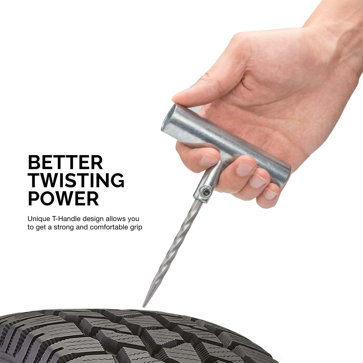 Tooluxe 50002L Universal Tire Repair Kit to Fix Punctures and Plug Flats, 35-Piece Value Pack, Ideal for Cars, Trucks, Motorcycles, ATV: Home Improvement