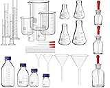 Saysurey 31 Pcs Lab Glassware Set Include Measuring
