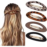 Amariver Hair Barrettes for Women 4packs Hair Clips French Barrette Clip Oval Hair Clips for Thick Thin Long Short Hair Fashion Accessories for Women Girls