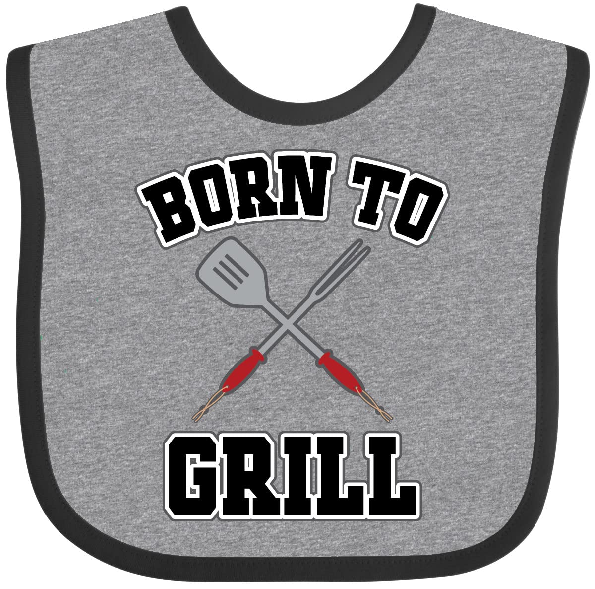inktastic BBQ Born To Grill Gift Baby Bib Heather