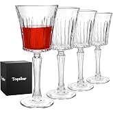 Tequibar Wine Glasses Set of 4, 9.5 oz Crystal Wine Glasses with Long Stem, Lead-free Premium Red Wine Glass, Gifts for Wedding, Anniversary, Chrismas, Birthday, Father's Day