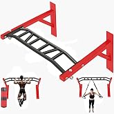 Upgrade Pull Up Bar Wall Mounted,Heavy Duty Multi Grip Chin Up Bar for Strength Training, 600 lbs Capacity, Durable Steel Construction, Perfect for Home and Garage Workouts