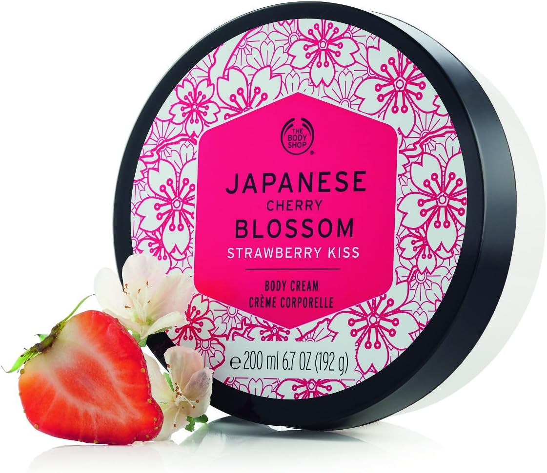 The Body Shop Japanese Cherry Blossom Strawberry Kiss Body Cream 200ml
