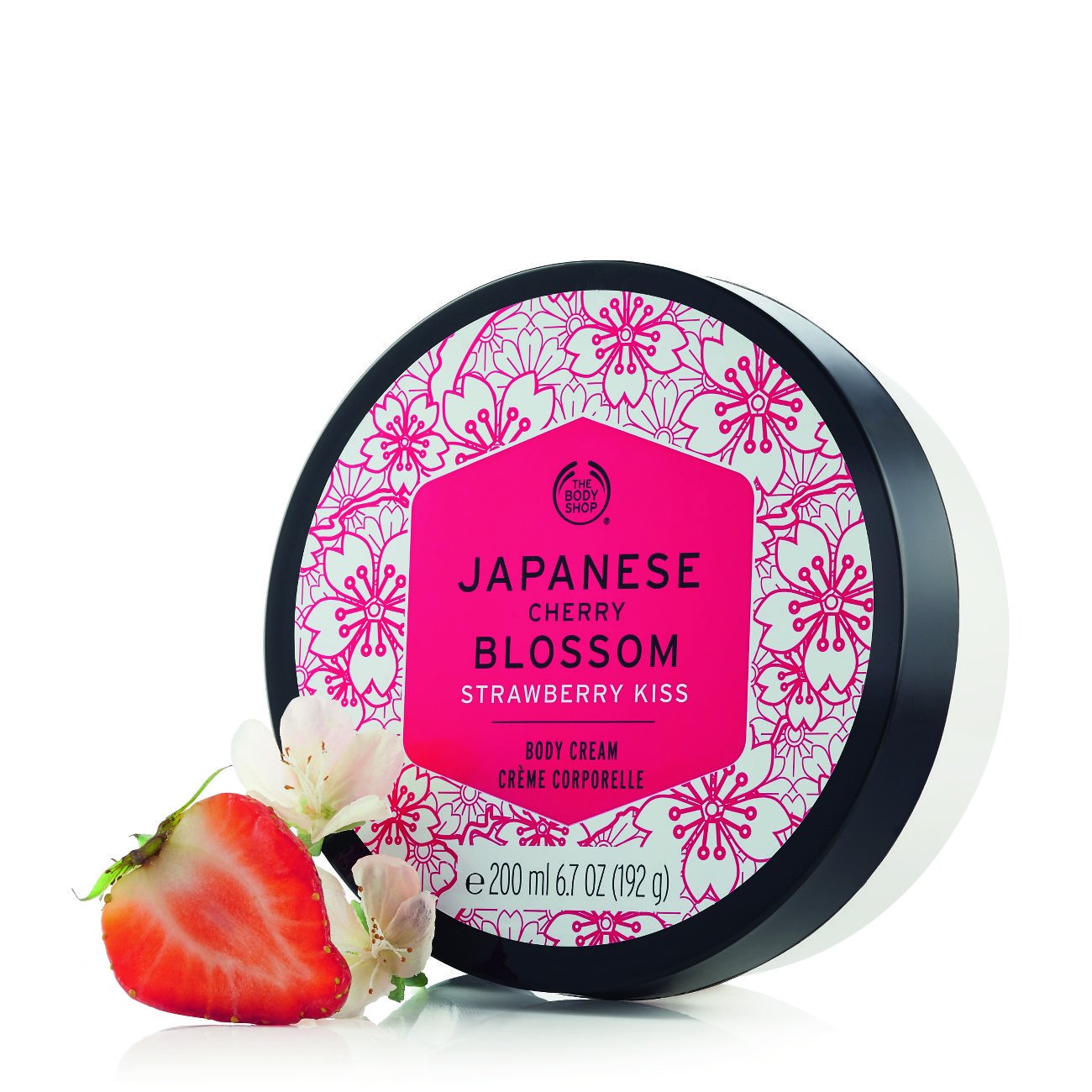 The Body Shop Japanese Cherry Blossom Strawberry Kiss Body Cream 200ml