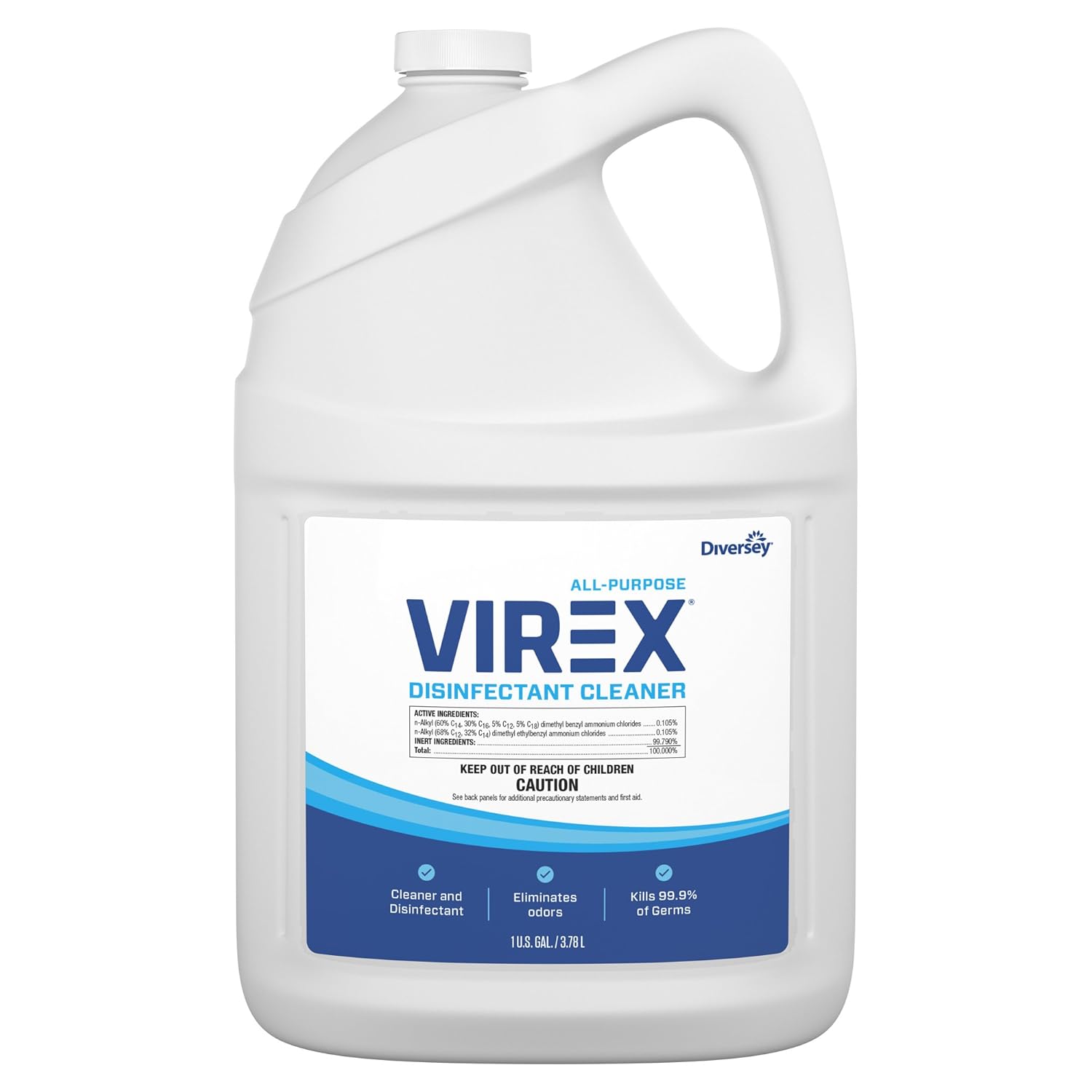 Diversey-CBD540557 Virex All Purpose Disinfectant Cleaner - Kills 99.9% of Germs and Eliminates Odors - 1 Gallon (2 Pack): Industrial & Scientific