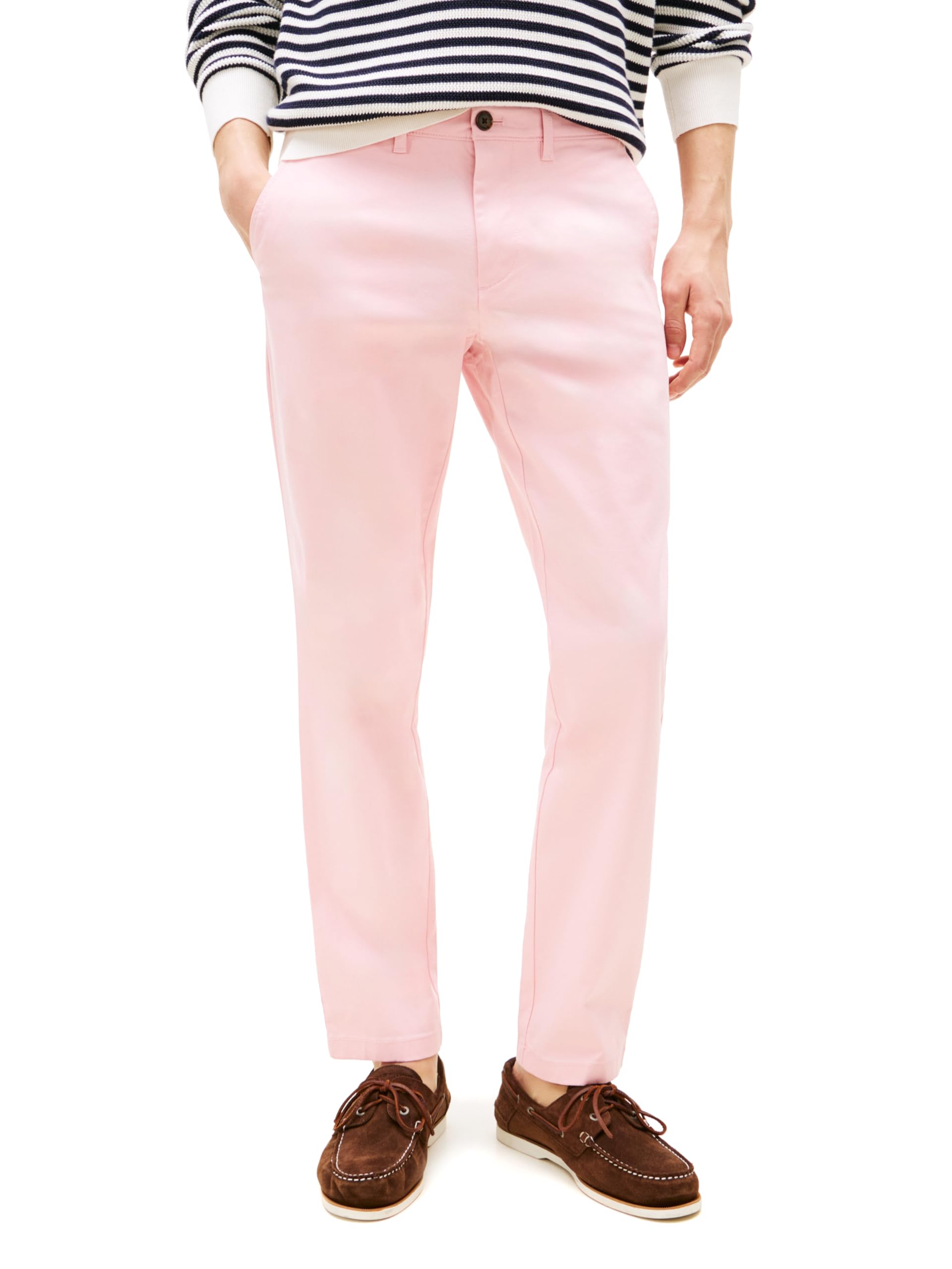 Tommy Hilfiger Men's Chino Pants Stretch Slim-Fit, Pink Shade 38x36 Image