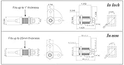 Admiral Locks 1-1/4” Tubular Cam Lock, Keyed