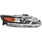 LBRST Headlight Assembly Set Fit for Ford Taurus 2010-2012 | Fit 2010-2012 for Ford Taurus Headlights | Passenger Side | Black Housing| OE#FO2503280