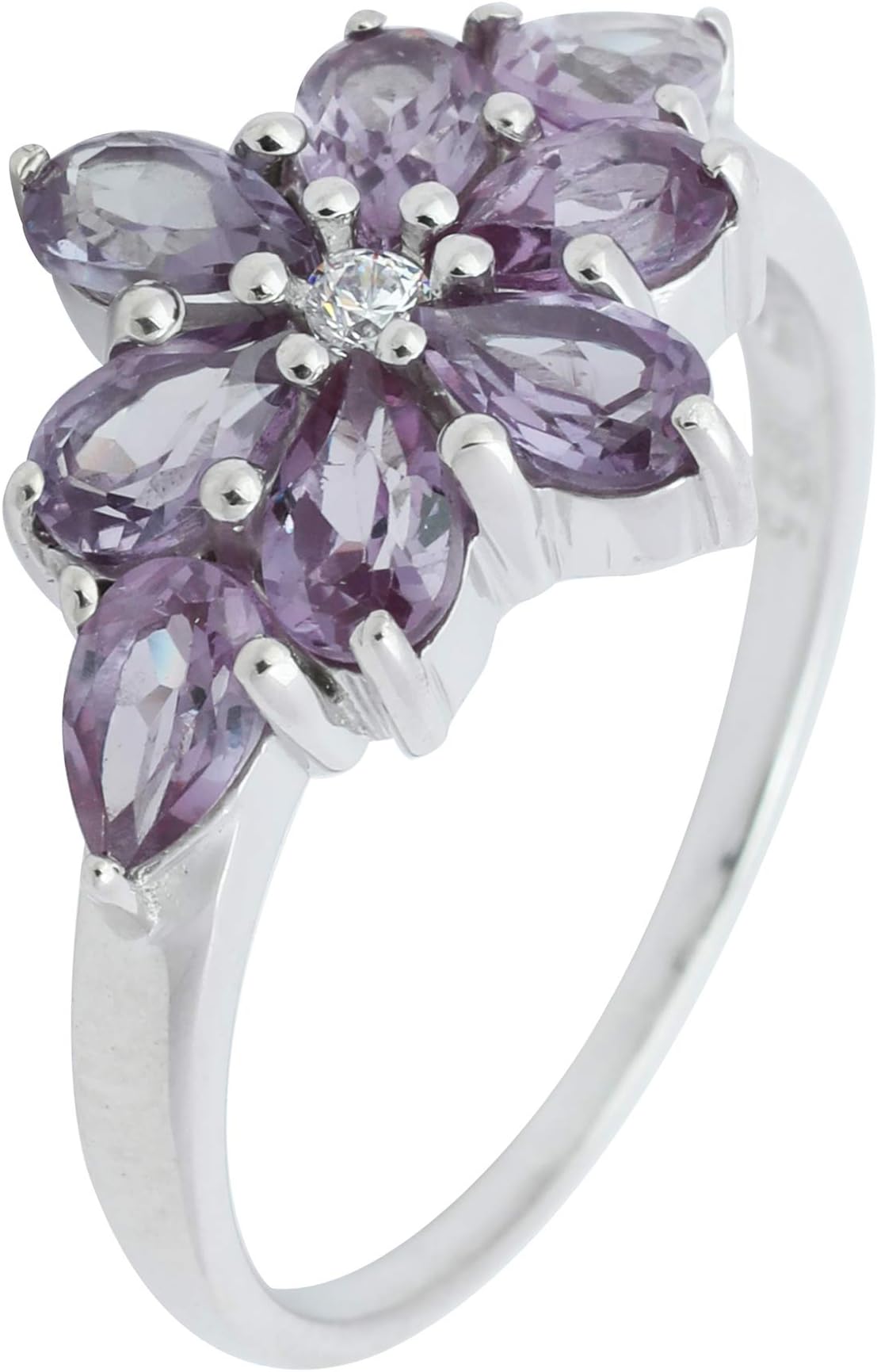 925 Sterling Silver Alexandrite Gemstone Ring Beautiful Women Fashion Jewellery