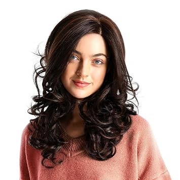 Amazon Com Wig Maserfaliw Fashion Dark Brown Side Parting Long