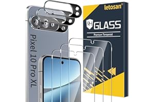 [3+3 Pack] Glass Screen Protector for Google Pixel 10 Pro XL 5G, 9H Tempered Glass, Ultrasonic Fingerprint Unlock,HD Clear Ca