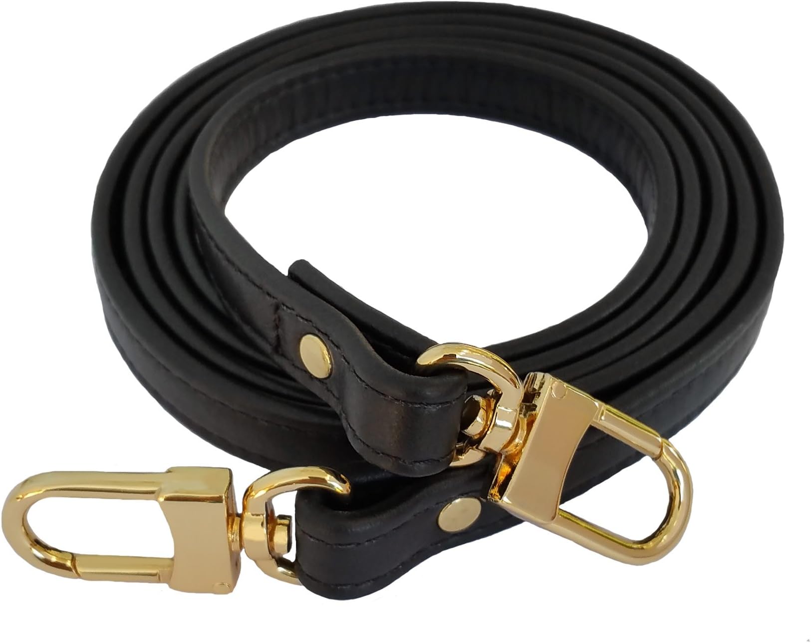 Mautto Dark Brown Genuine Leather Handbag/Purse Strap for Petite Bags
