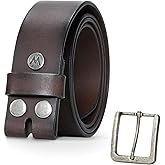 Wrangler Men's Genuine Leather Belt with Removable Buckle, 38mm Casual Belt for Jeans, Gift for Men