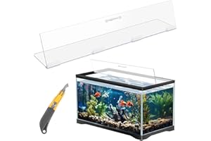 Sieral Aquarium Polycarbonate Canopy Set 29 x 11.38 x 0.12 Inch for 20/29/37 Gallon Without Center Brace Aquariums Cover Fish Tank Lid with a Hook Knife, Clear