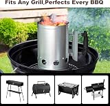 BEAU JARDIN Chimney Starter Heavy Duty Galvanised Steel 28cm Charcoal BBQ Grill view 9