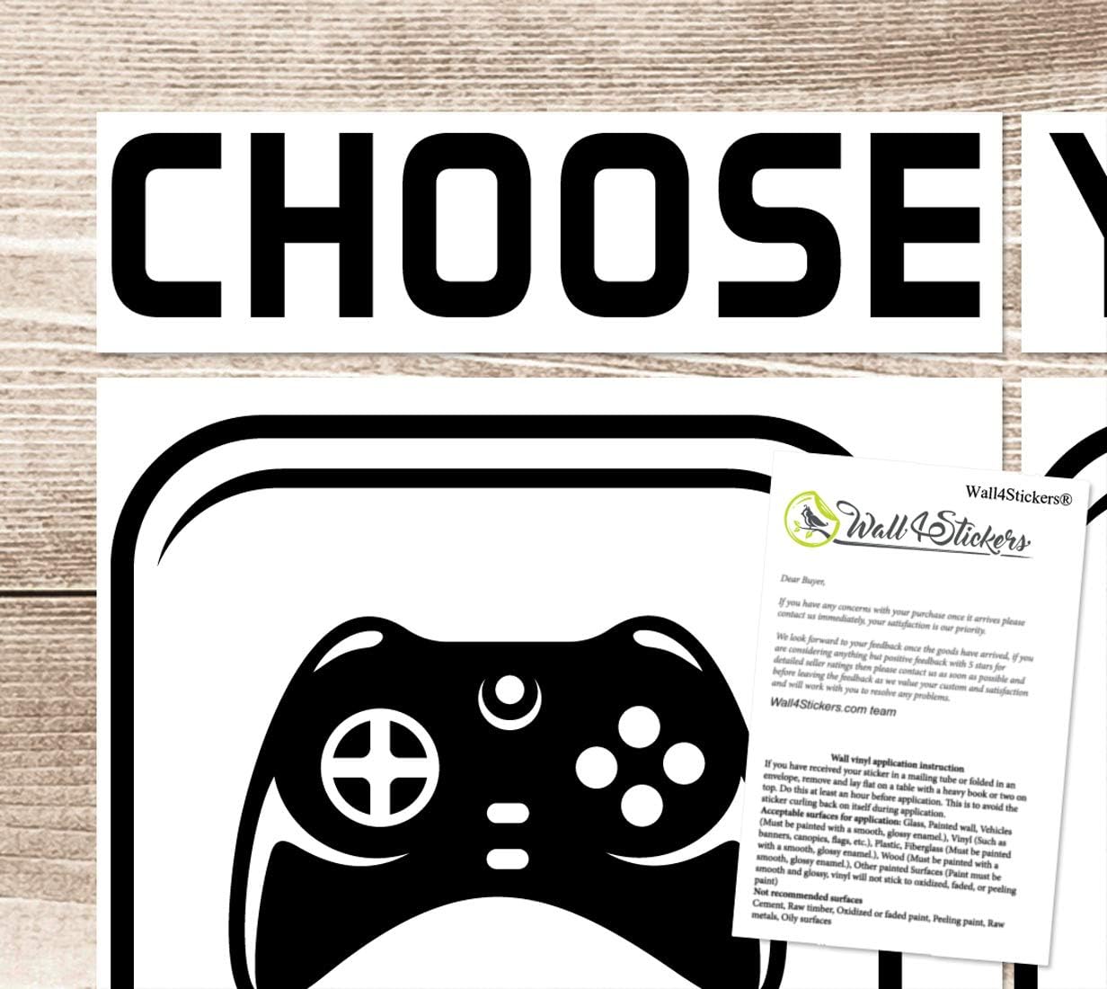 Choose Your Weapon Play Children Room Wall Sticker Mural Vinyl Decal Nursery Kids Gamers Art Teenager Video Game Mural Kids Gaming Living Room Gaming Posters Gamer Bedroom Accessories Teen Boys Decor - Image 4