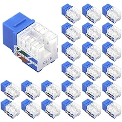 VCE RJ45 Cat6 Keystone Jacks Slim Profile UL-Listed