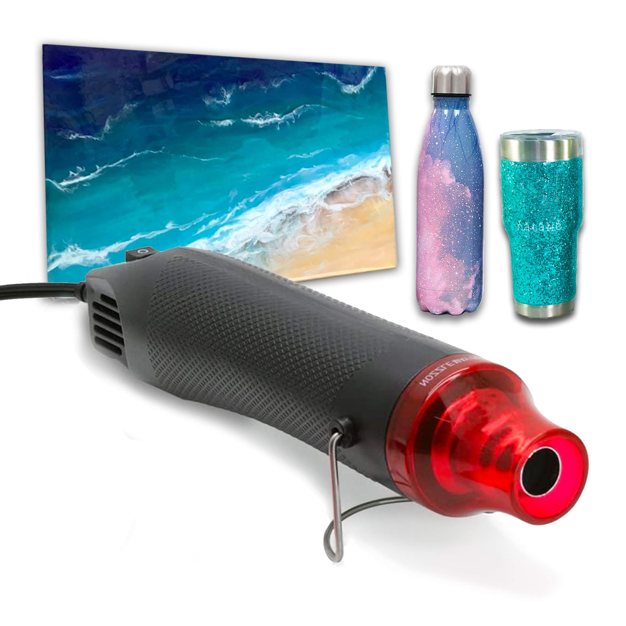 気泡除去ツール エポキシ樹脂 アクリルアート用 DIYグリッタータンブラー アクリル樹脂製作用ヒートガン トラベルマグタンブラー 気泡除去用 (ブラック)商品画像