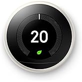 Nest T3017US Learning Thermostat, Easy Temperature Control for Every Room in Your House, White (Third Generation), Works with Alexa Small