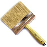 Magimate 6 Inch Extra Wide Block Paint Brush for Walls, Masonry &amp; Dusting | 6"wide x 1" thick 90/10 synthetic-natural bristle; threaded handle extension; for brick, siding, sealer, polyurethane, duster