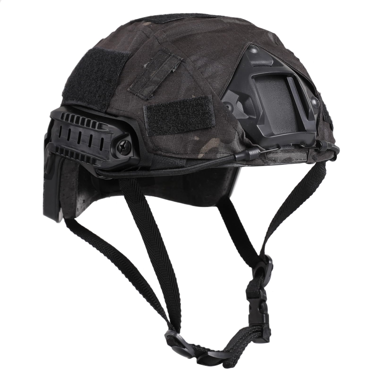 Photo 1 of Tactical Helmet with Helmet Cover, Airsoft Helmet with Front NVG Mount and Side Rail, PJ Type Tactical Paintball Airsoft Fast Helmet for Cosplay Outdoor Activities (BCP, Large)