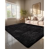 Ophanie 6x9 Black Rugs for Living Room, LargeFluffy Shag Fuzzy Plush Soft Living Room Area Rugs, Floor Shaggy Carpets for Bedroom, Carpet for Kids Boys Girls Dorm Nursery Home Decor Aesthetic
